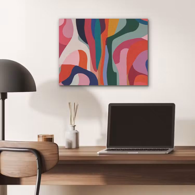 Vormen - Bochten - Kleurrijk - Abstract PET vilt klein -sfeer5