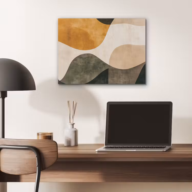 Vormen - Okergeel - Abstract PET vilt klein -sfeer5
