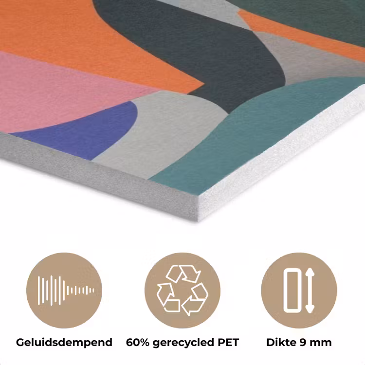 Vormen - Ritmisch - Kleuren - Abstract PET vilt klein -closeup_NL