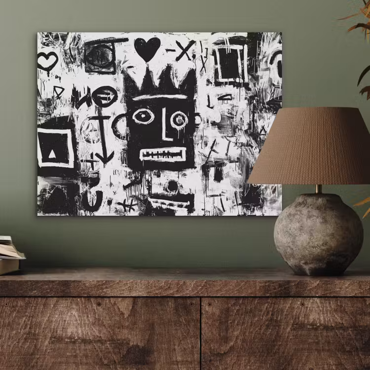 Vormen - Gezocht - Zwart - Abstract PET vilt klein -sfeer2