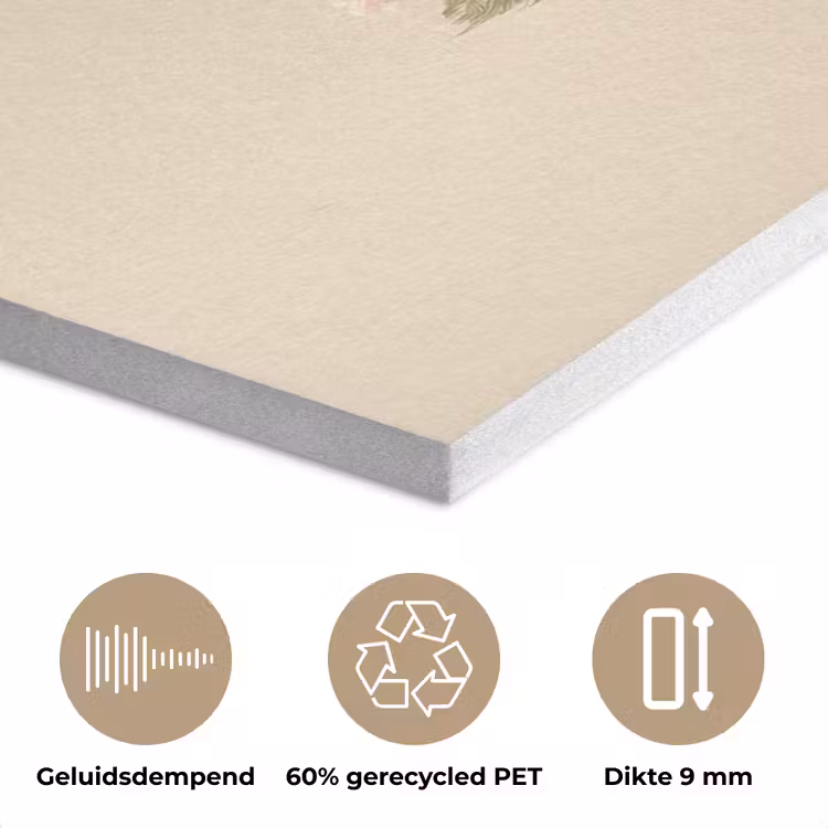 Schaap - Beige - Bloemen PET vilt klein -closeup_NL