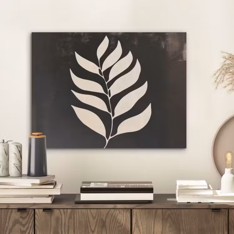 Blad - Wit - Minimalistisch PET vilt klein -sfeer1