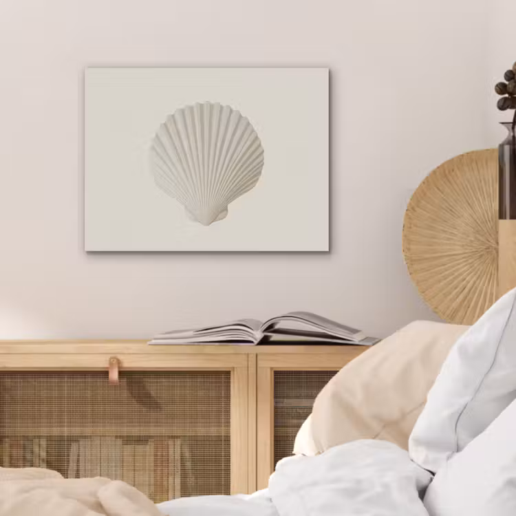 Schelp - Minimalistisch - Wit PET vilt klein -sfeer3