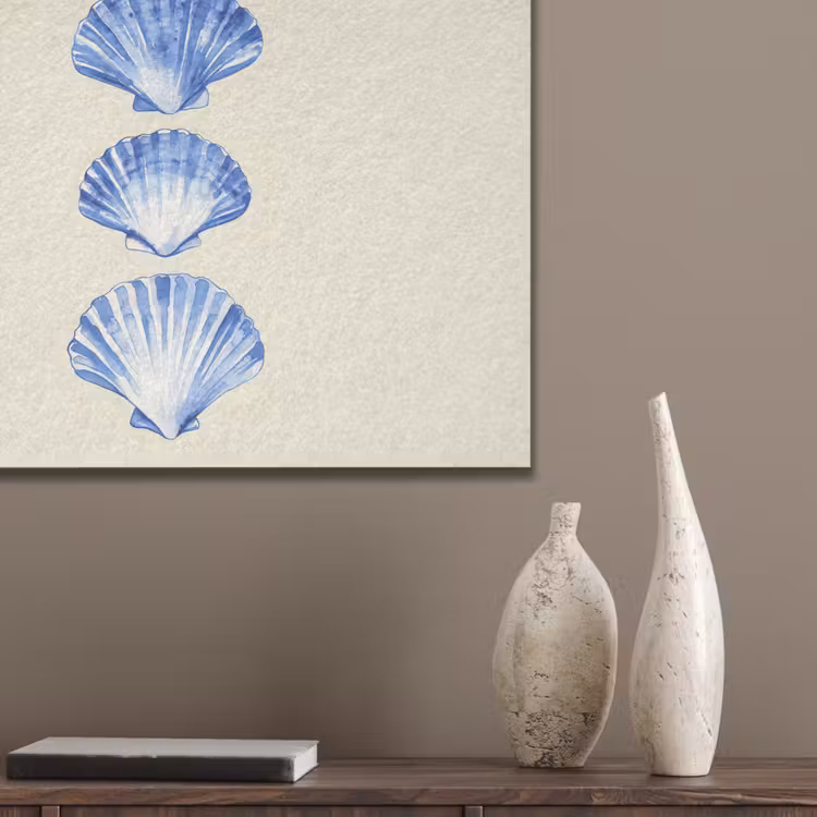 Schelpen - Blauw - Beige PET vilt klein -sfeer6_closeup