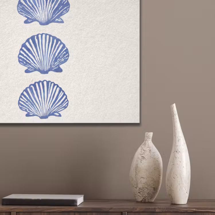 Schelpen - Blauw - Patroon PET vilt klein -sfeer6_closeup