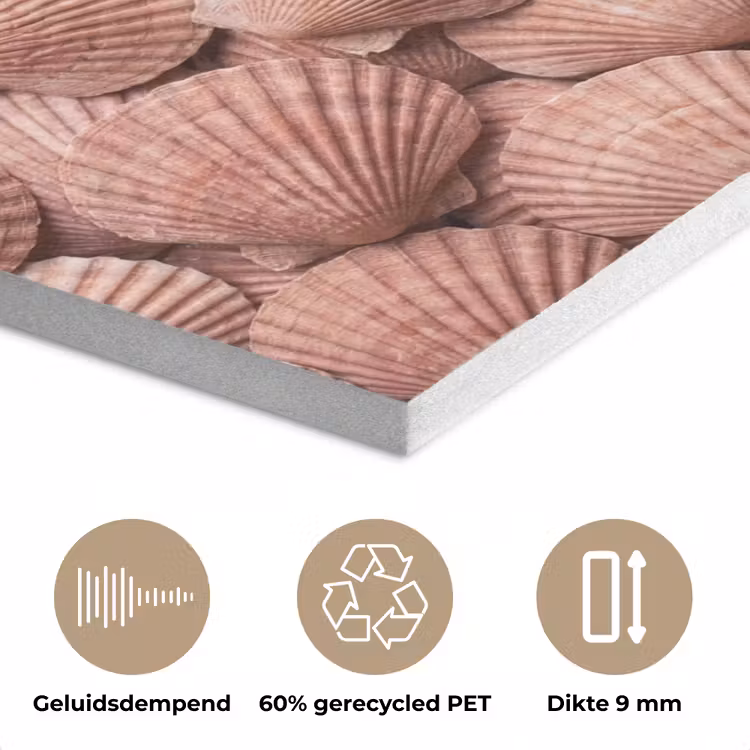 Schelpen - Patroon - Roze PET vilt klein -closeup_NL