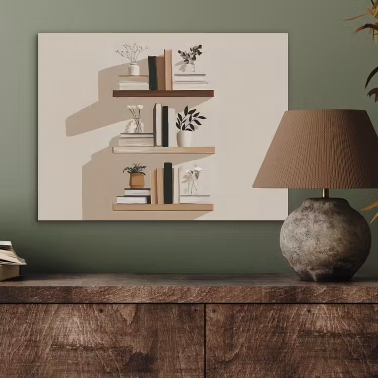 Plankjes - Boeken - Vaasjes - Planten PET vilt klein -sfeer2