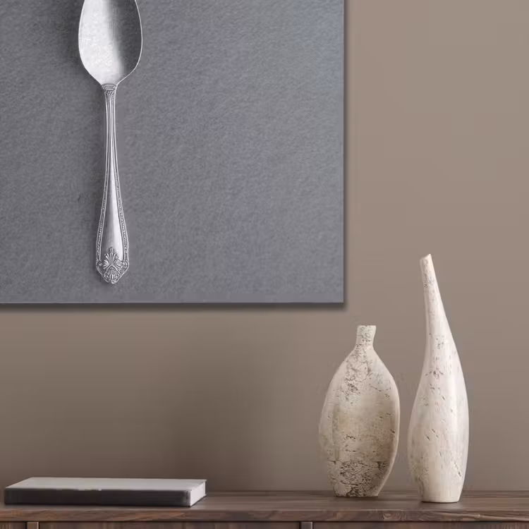 Zilver - Metaal - Lepel PET vilt klein -sfeer6_closeup