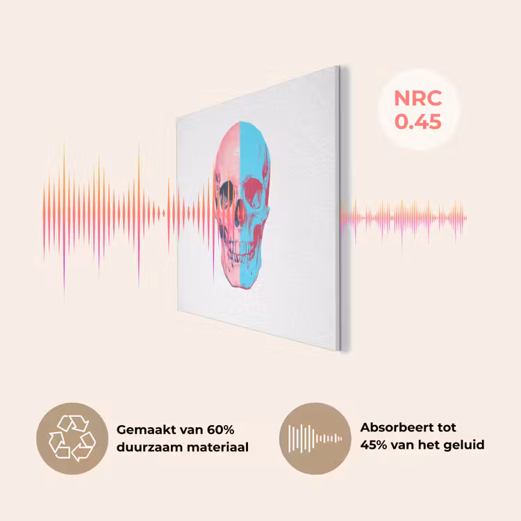 Schedel - Grafisch - Roze - Verdeeld PET vilt klein -USP_NL