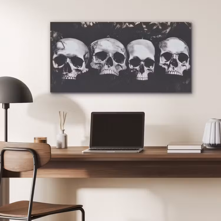 Schedels - Zwart - Contrast PET vilt middel -sfeer5