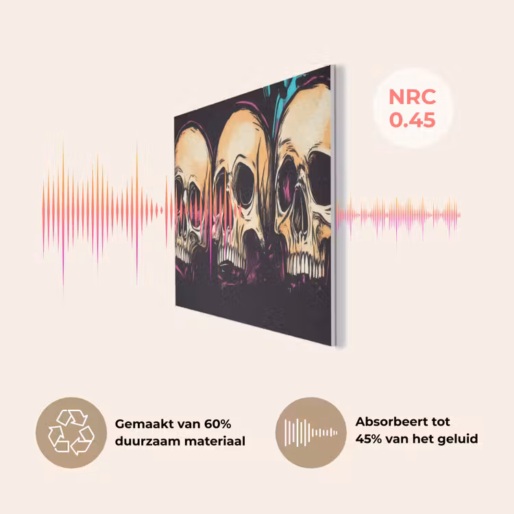 Schedels - Graffiti - Neon PET vilt middel -USP_NL