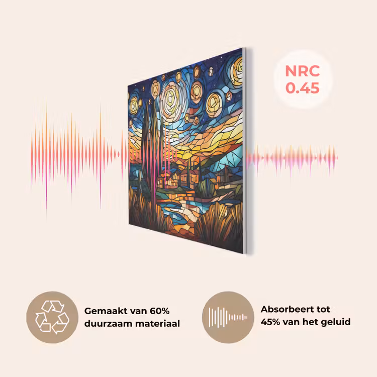 Hemel - Sterren - Mozaïek - Huizen PET vilt klein -USP_NL