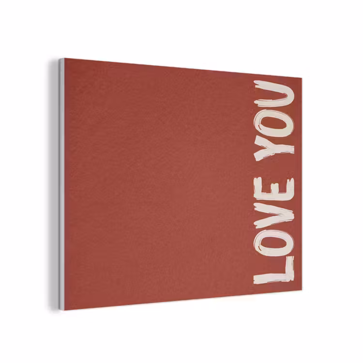 Schuin - Loveyou - Rood PET vilt klein -3d