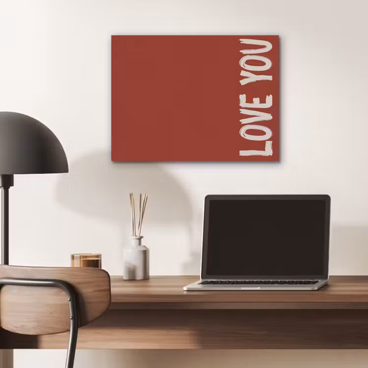 Schuin - Loveyou - Rood PET vilt klein -sfeer5