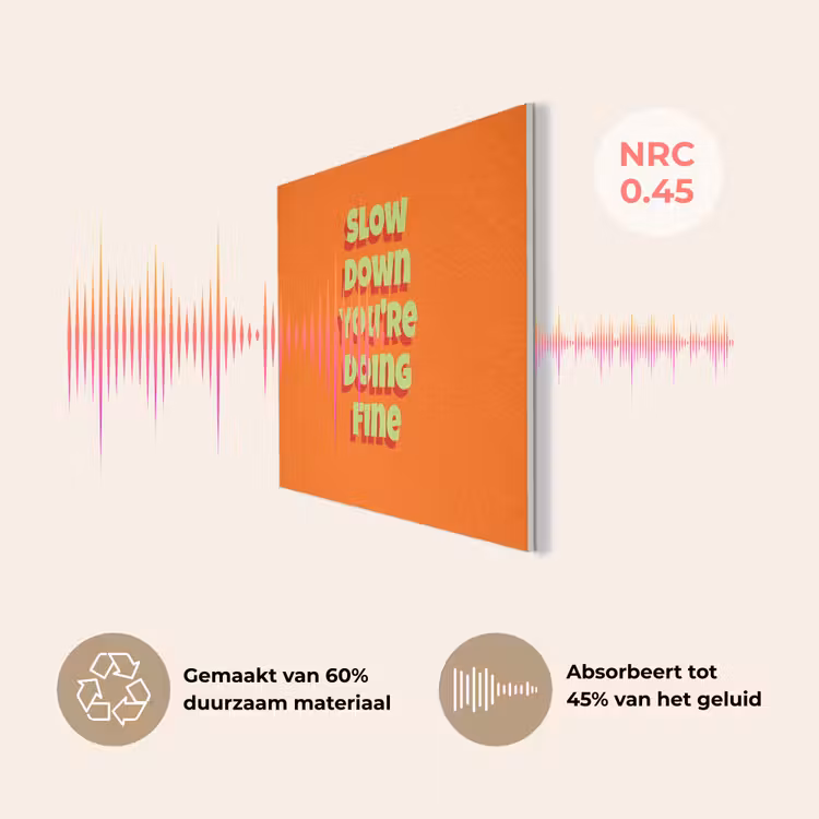 Slow down you're doing fine - Oranje - Simple PET vilt klein -USP_NL