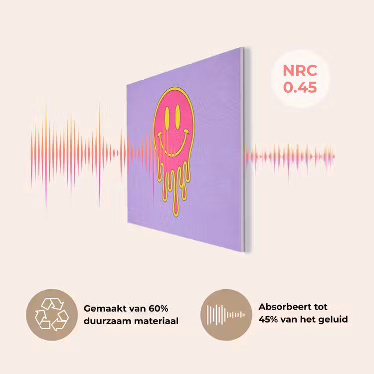 Smiley - Drip - Neon PET vilt klein -USP_NL