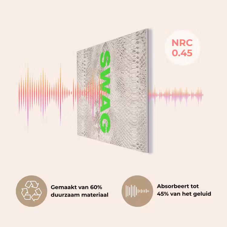 Slangenprint - SWAG - Neon - Groen PET vilt klein -USP_NL
