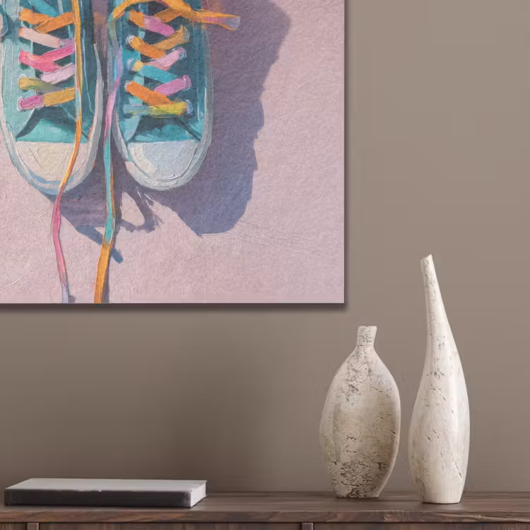 Sneakers - Veters - Kleurrijk - Schaduw PET vilt klein -sfeer6_closeup