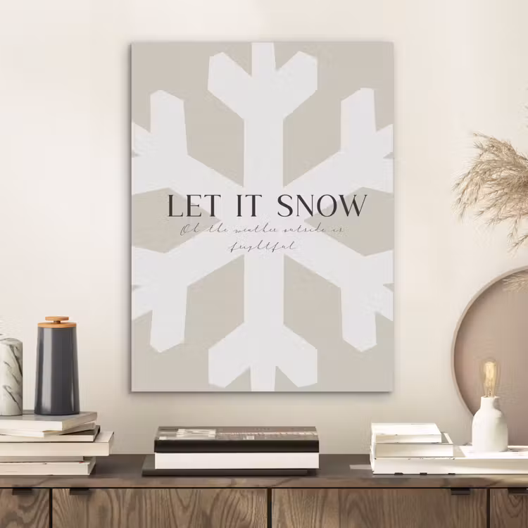 Sneeuw - Japandi - Winter - Decoratie PET vilt klein -sfeer1