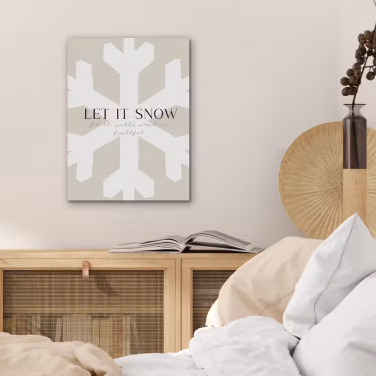 Sneeuw - Japandi - Winter - Decoratie PET vilt klein -sfeer3