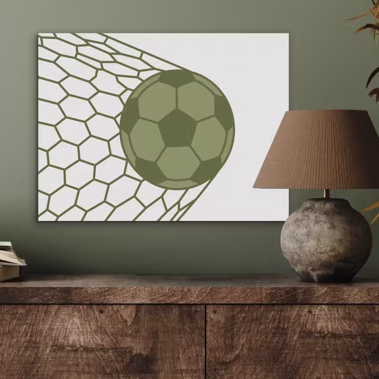 Voetbal - Goal - Sport - Groen PET vilt klein -sfeer2