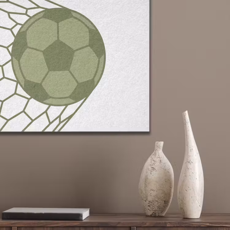 Voetbal - Goal - Sport - Groen PET vilt klein -sfeer6_closeup