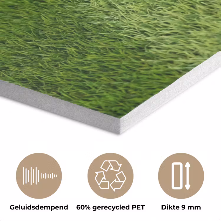 Voetbal - Grasveld - Sport - Groen PET vilt klein -closeup_NL