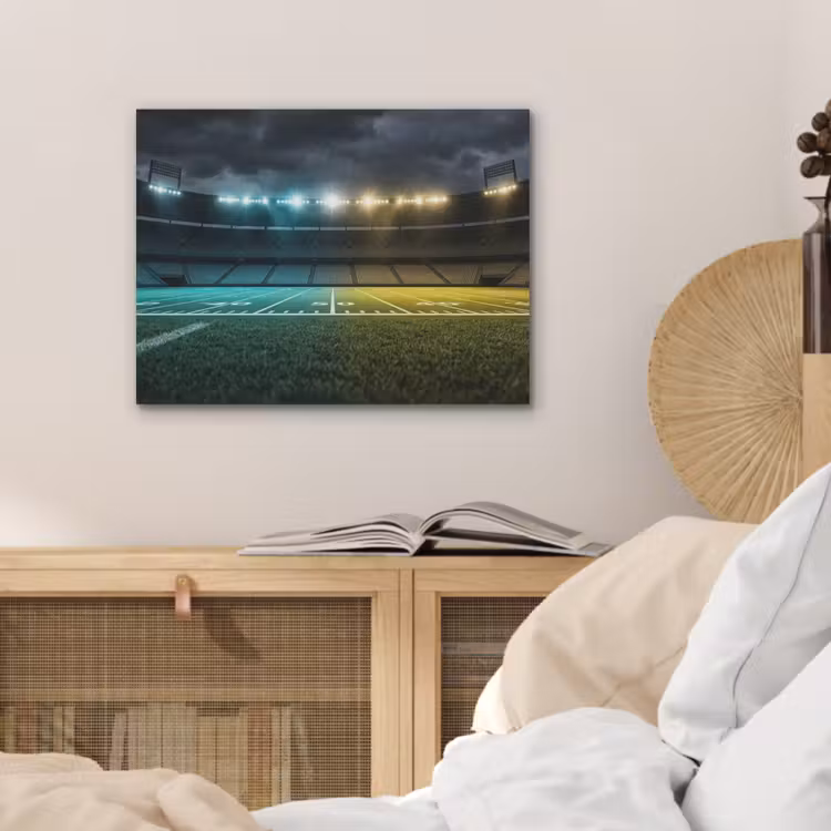 Voetbal - Stadion - Nacht - Modern PET vilt klein -sfeer3