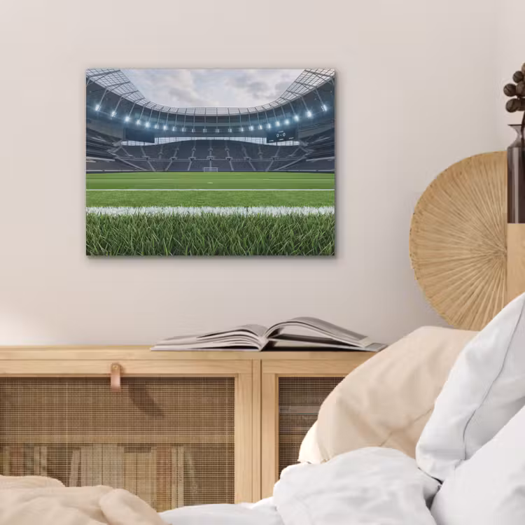 Voetbal - Stadion - Sport - Groen PET vilt klein -sfeer3