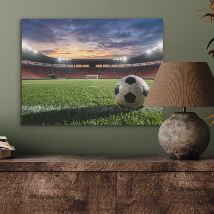 Voetbal - Stadion - Sport - Groen PET vilt klein -sfeer2