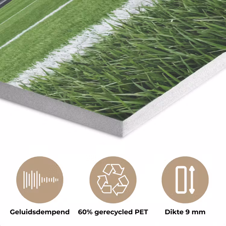 Voetbal - Stadion - Sport - Groen PET vilt klein -closeup_NL