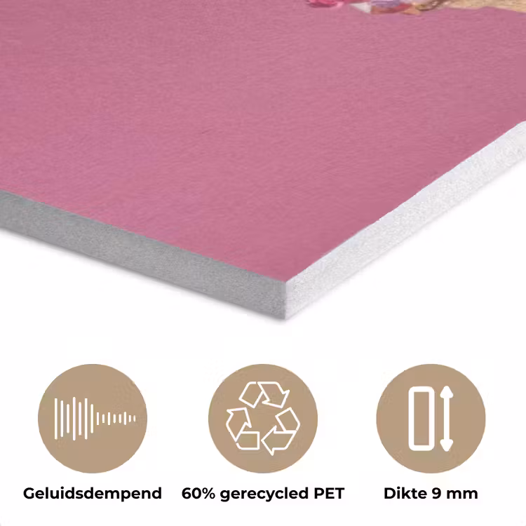 Softijs - Edelstenen - Roze - Hoorntje PET vilt klein -closeup_NL