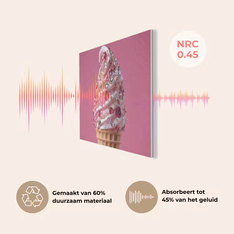 Softijs - Edelstenen - Roze - Hoorntje PET vilt klein -USP_NL