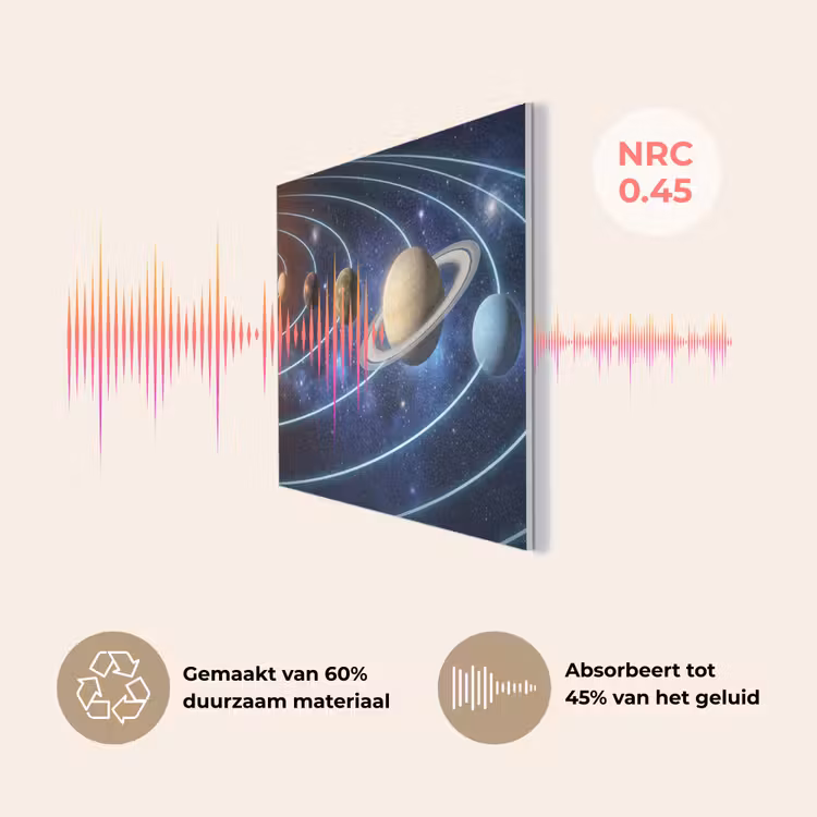 Ruimte - Zonnestelsel - Blauw PET vilt klein -USP_NL