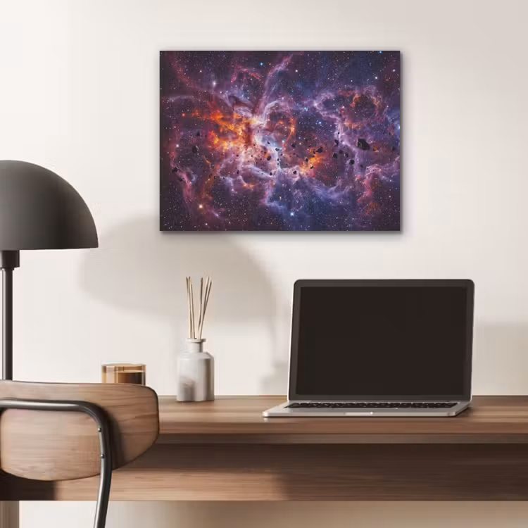 Space - Stars - Abstract - Colorful PET vilt klein -sfeer5