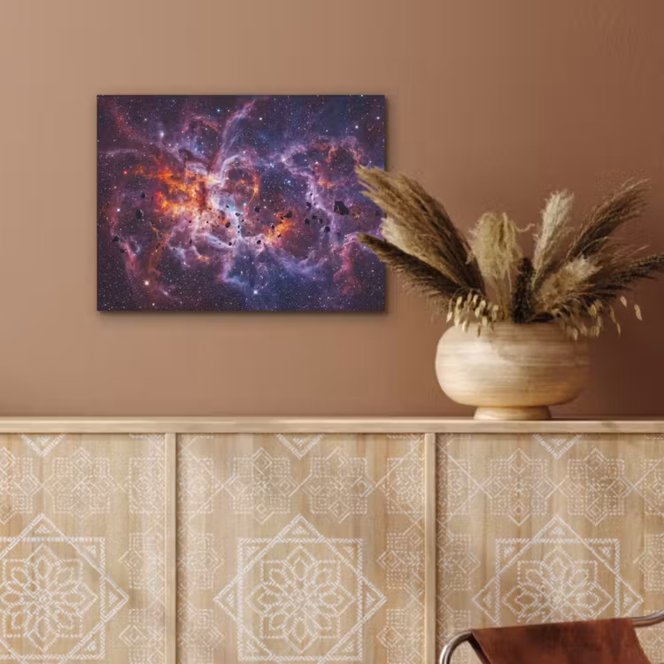 Space - Stars - Abstract - Colorful PET vilt klein -sfeer4