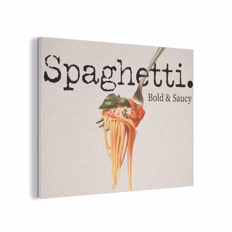 Spaghetti - tomatensaus - Parmezaanse kaas PET vilt klein -3d