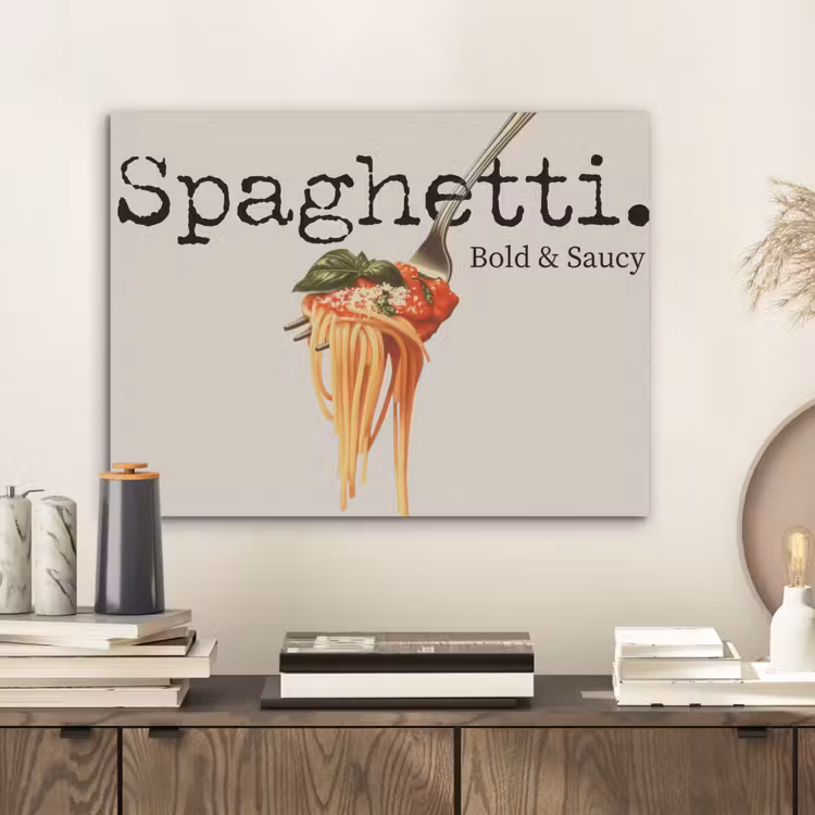 Spaghetti - tomatensaus - Parmezaanse kaas PET vilt klein -sfeer1