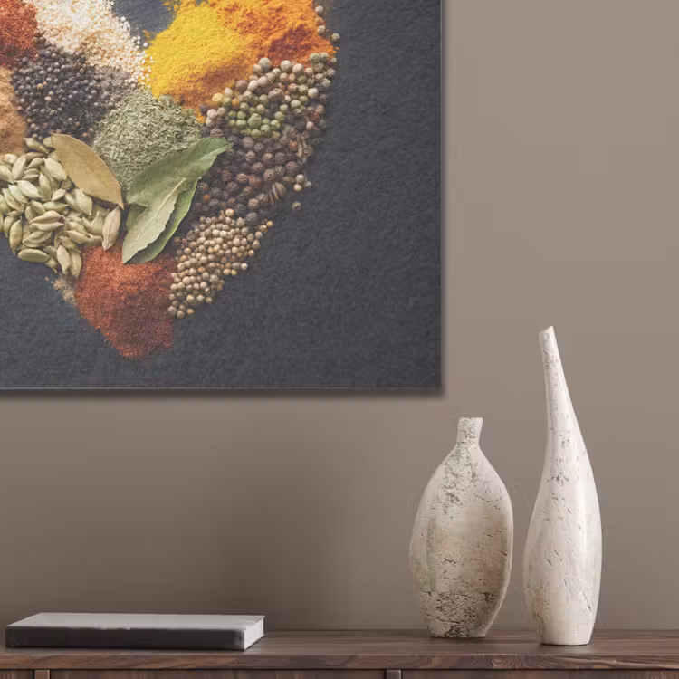 Specerijen - Mix - Hartvorm - Zwart PET vilt klein -sfeer6_closeup