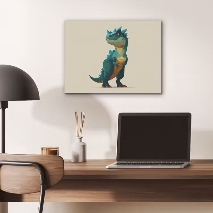 Stekels - Dino - Blauw - Gespierd PET vilt klein -sfeer5