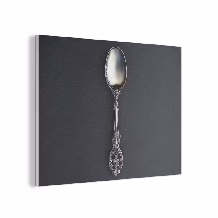 Lepel - Zilver - Metaal PET vilt klein -3d