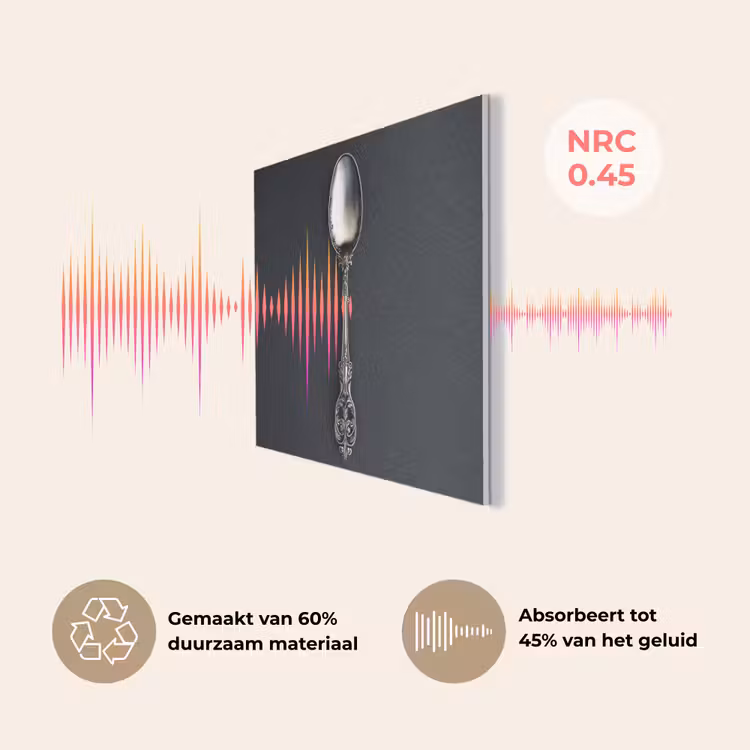 Lepel - Zilver - Metaal PET vilt klein -USP_NL