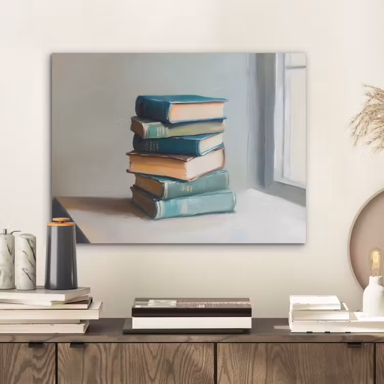 Stapel - Boeken - Groen - Daglicht PET vilt klein -sfeer1