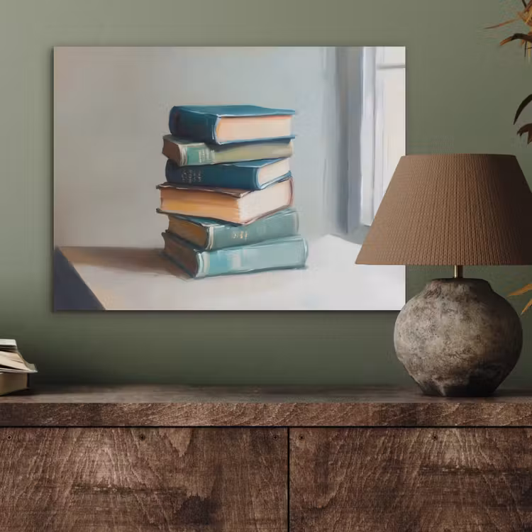 Stapel - Boeken - Groen - Daglicht PET vilt klein -sfeer2