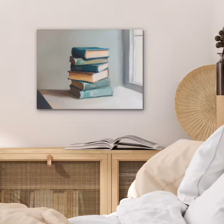 Stapel - Boeken - Groen - Daglicht PET vilt klein -sfeer3