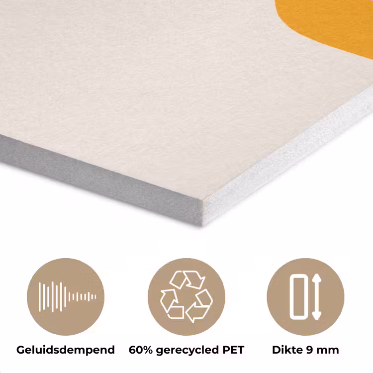 Stapel - Vormen - Geblokt - Oranje PET vilt klein -closeup_NL