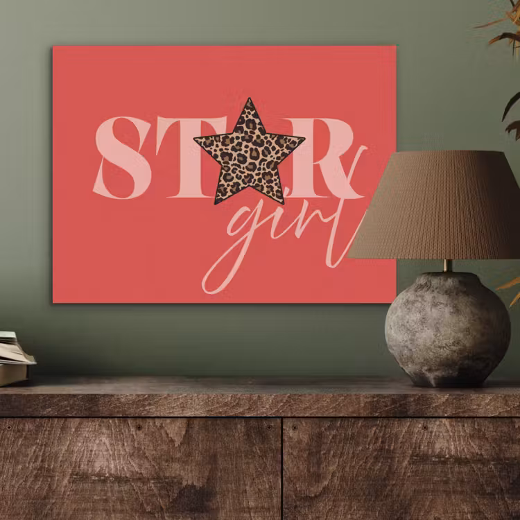 Star girl - Rood - Panter - Ster PET vilt klein -sfeer2