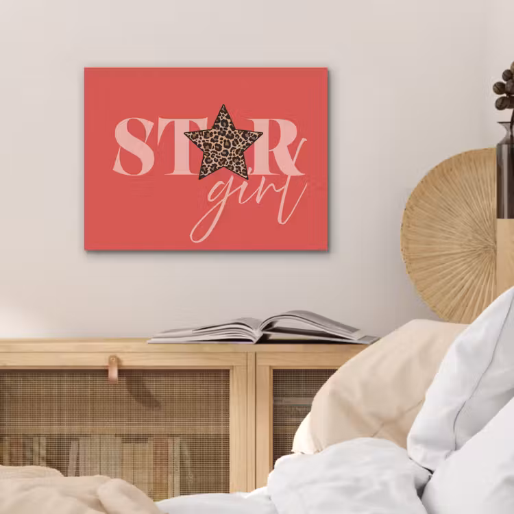 Star girl - Rood - Panter - Ster PET vilt klein -sfeer3