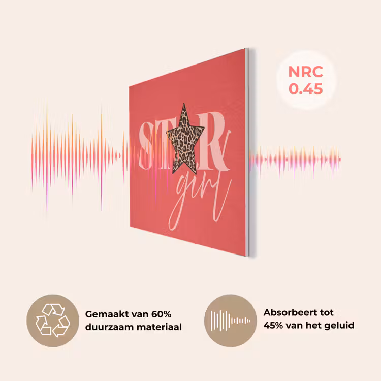 Star girl - Rood - Panter - Ster PET vilt klein -USP_NL