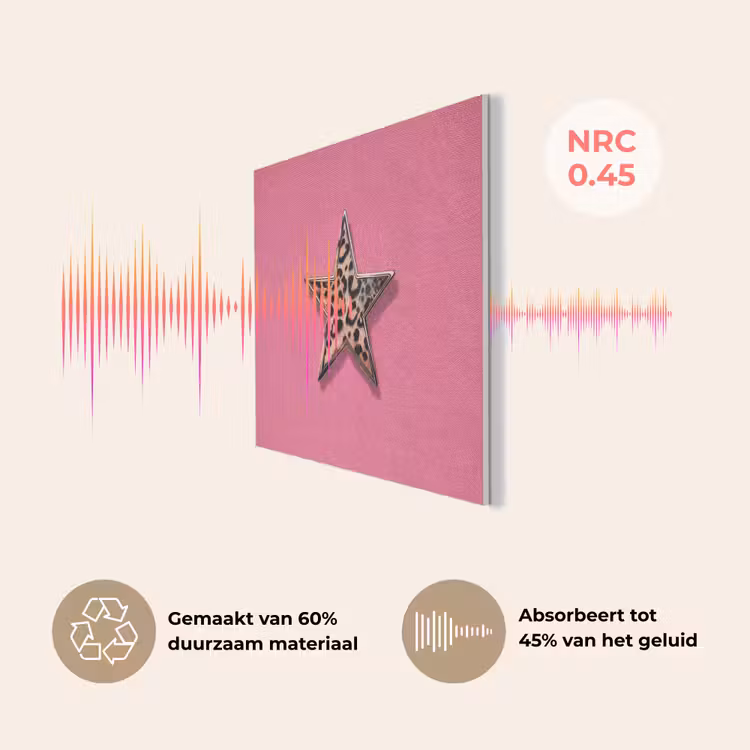 Ster - Luipaard - Print - Roze PET vilt klein -USP_NL